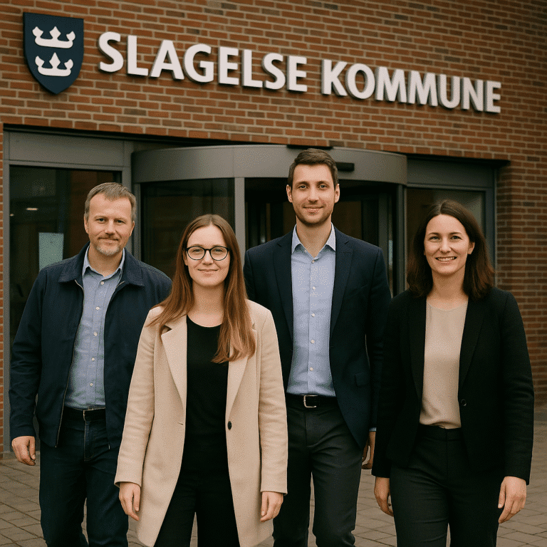 AI genereret billede som illustration for Slagelse Kommune som er en vigtig samarbejdspartner for Mina Group.