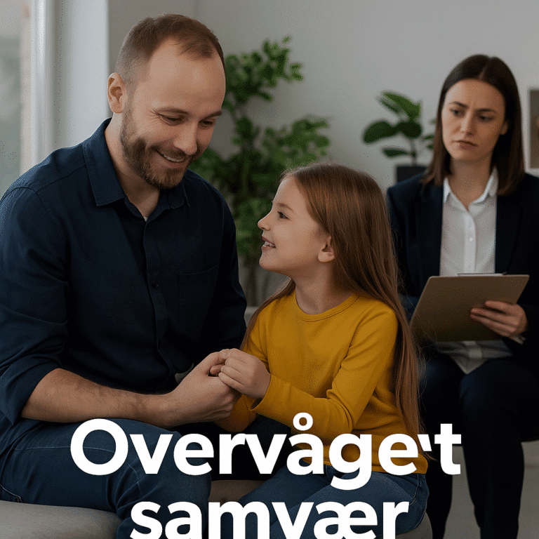 Overvåget samvær er også en mulighed hos Mina Group. Ai illustration.